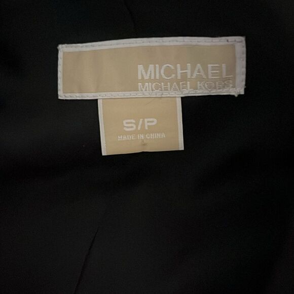 Michael KORS  Chic Black Satin Crop Jacket faceted snap buttoN NWOT Dressy - Picture 6 of 9